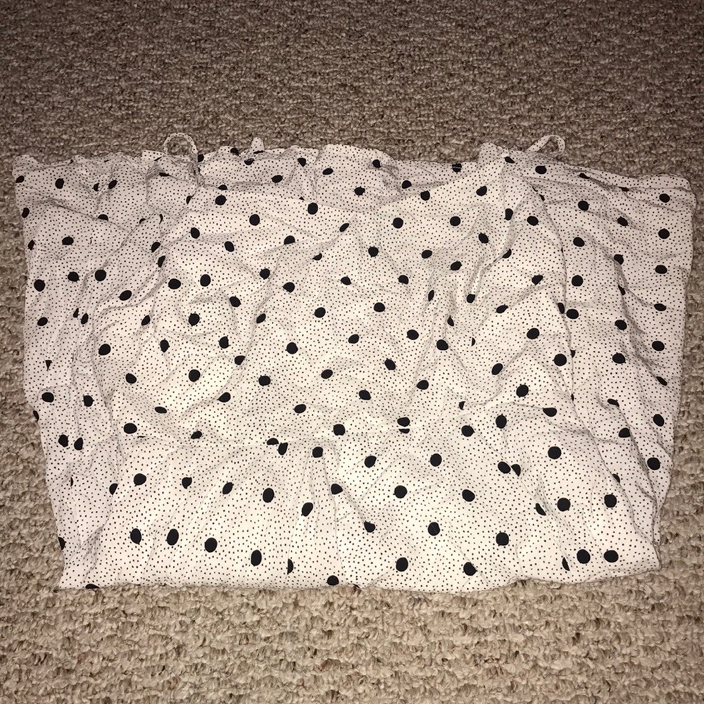 Black and white polka dot dress